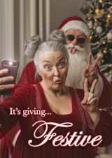 Funny Christmas Card – Santa Mirror Selfie created by Bonne Nouvelle