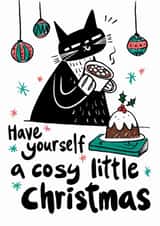 Cute Christmas Card - Have Yourself A Cosy Little Christmas created by StudiOllie
