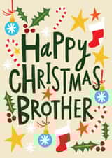 Classic Christmas Card - For Brother - Holly & Ivy created by @AimeeStevens.Design