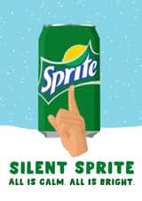 Funny Christmas Card – Silent Sprite – Festive Pun created by Pink Peach Cards