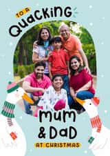 Personalised Christmas Photo Card created by Joanne Hawker - Cute Christmas Photo Card - For Mum & Dad - To Quacking Parents - Duck Pun
