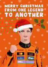 Fun Christmas Card - Motorsport Legend Design - Lando Norris created by Pink Peach Cards