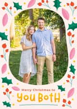 Personalised Christmas Photo Card created by Joanne Hawker - Classic Christmas Photo Card - To You Both - Couple Christmas Card