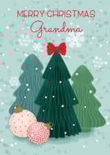 Classic Christmas Card - For Grandma - Paper Trees created by Paper Valley Design Studio