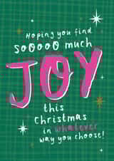 Heartfelt Christmas Card - Find Your Joy This Festive Season - Be Yourself - LGBTQ+ created by Bow & Bell