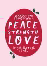 Heartfelt Christmas/New Year Card - Support Peace Love Strength - Difficult Time Of Year created by Bow & Bell