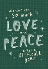 Heartfelt Christmas Card - Support Friendship Bereavement - Love & Peace created by Bow & Bell