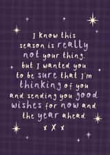 Heartfelt Christmas/New Year Card - Festive Hug - Thinking Of You Now And Always created by Bow & Bell