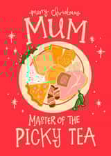Funny Christmas Card - For Mum - Master Of The Picky Tea created by Lisa Illustrates
