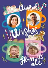 Personalised Christmas Photo Card created by @AimeeStevens.Design - Cute Christmas Card - All Of Us - Warm Wishes
