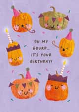 Cute Birthday Card - Pumpkins - Oh My Gourd created by Studio Mads