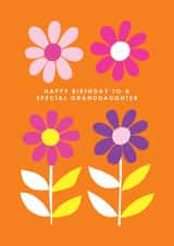 Classic Birthday Card - For Granddaughter - Flowers created by Happy Street