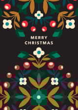 Arty Christmas Card - Christmas Foliage - Modern Design created by Maggie Magoo Designs