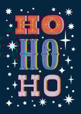 Classic Christmas Card - Ho Ho Ho - Stars created by Maggie Magoo Designs