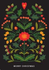 Arty Christmas Card - Winter Foliage - Berries And Leaves created by Maggie Magoo Designs