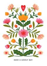 Pretty Birthday Card - Have A Lovely Day - Flowers created by Maggie Magoo Designs