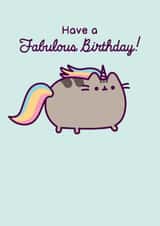 Cute Birthday Card - Pusheen - Unicorn created by Hype Associates
