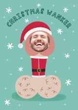 Personalised Christmas Photo Card created by Jess Moorhouse - Rude Christmas Card - Christmas Wanker