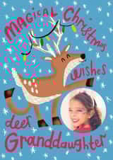 Personalised Christmas Photo Card created by @AimeeStevens.Design - Cute Christmas Card - For Granddaughter - Magical Wish