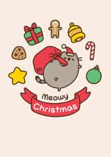 Cute Christmas Card - Pusheen - Santa created by Hype Cards