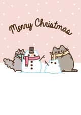 Cute Christmas Card - Pusheen - Snowman created by Hype Associates