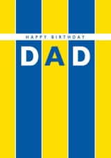 Classic Birthday Card - For Dad - Leeds - Stripes created by Rebecca Prinn