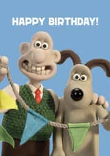 Fun Birthday Card - Wallace And Gromit - Birthday Bunting created by Hype Associates