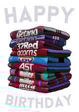 Classic Birthday Card - Aston Villa Football Shirts - Stack created by Pedges Houseboat