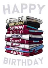 Classic Birthday Card - West Ham - Football Shirts created by Pedges Houseboat