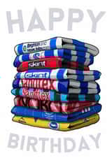 Classic Birthday Card - Football Shirts - Brighton & Hove created by Pedges Houseboat