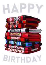 Classic Birthday Card - Football Shirt - Bournemouth created by Pedges Houseboat