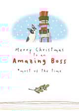 Funny Christmas Card - For An Amazing Boss - Most Of The Time created by Dandelion Stationery