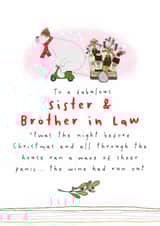 Funny Christmas Card - For Sister & Brother In Law - Wine Had Run Out created by Dandelion Stationery