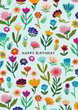 Pretty Birthday Card - For Her - Flowers created by Maggie Magoo Designs