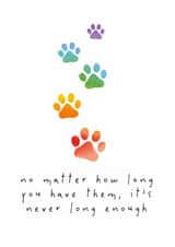 Heartfelt Sympathy Card - Pet Loss Condolences - Paw Prints created by Dandelion Stationery