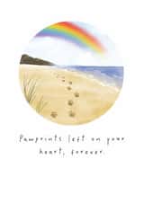 Heartfelt Sympathy Card - Pet Loss Condolences - Pawprints created by Dandelion Stationery