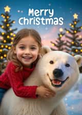 Cute Christmas Card - Polar Bear Hugs created by Woody's Design