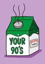 Funny Birthday Card - 100th - Expired Milk Carton created by TeePee Creations