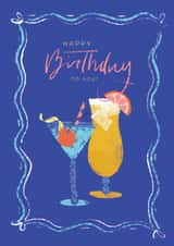 Classic Birthday Card - For Her - Cocktails created by Rebecca Prinn