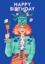 Arty Birthday Card - For Her - Plants & Flowers created by Kishi & Star