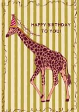 Cute giraffe birthday card created by march & butler