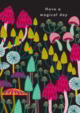 Classic Birthday Card - For Her - Mushrooms & Toadstools - Magical Day created by Maggie Magoo Designs