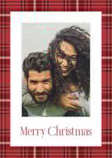 Personalised Christmas Photo Card created by Cindy Reynolds - Classic Christmas Card - Red Tartan