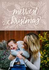 Personalised Christmas Photo Card created by Cindy Reynolds - Pretty Christmas Card - Merriest Christmas