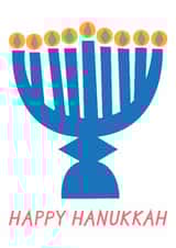 Classic Hanukkah Card – Modern Menorah created by Ohh Deer