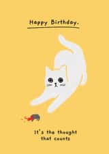 Funny Birthday Card – It’s the Thought That Counts created by Ohh Deer
