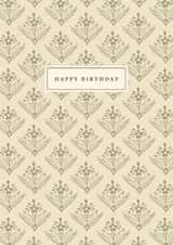 Traditional Birthday Card – Floral Pattern created by Ohh Deer