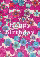 Pretty Birthday Card – Vibrant Florals created by Ohh Deer