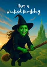 Cute Birthday Card - Wicked - Elphaba created by Woody's Design