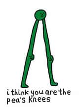 Funny Birthday Card – The Pea’s Knees created by Ohh Deer